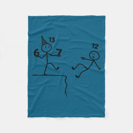 Funny 13th Birthday 6+7 Year Old Teenager Boys Kid Fleece Deken (Voorkant)