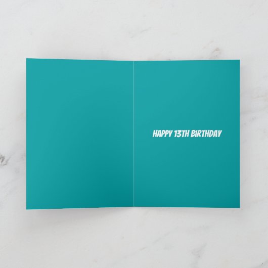 Funny 13th Birthday | Dertiende tienjarige tiener Kaart (Binnen)