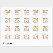 Funny 13th Birthday for Boys Ronde Sticker (Vel)