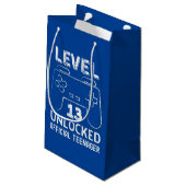 Funny 13th birthday level 13 unlocked gamers klein cadeauzakje (Achterkant Gekanteld)
