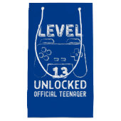 Funny 13th birthday level 13 unlocked gamers klein cadeauzakje (Voorkant)