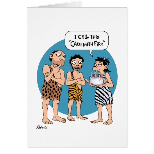 Funny 13th Cake with Fire Birthday (Voorkant)