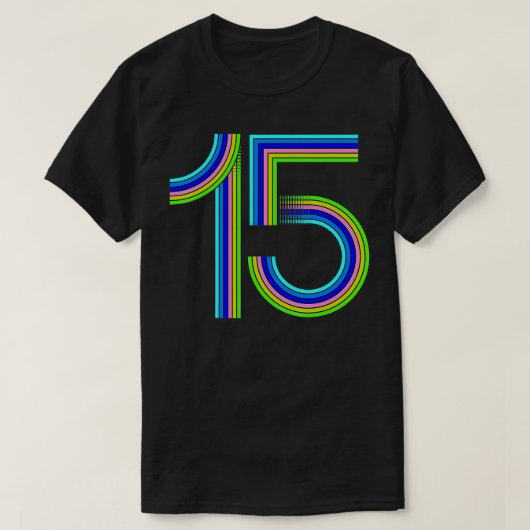 Funny 15th Birthday Gift Cute Years Old Rainbow B T-shirt (Design voorkant)