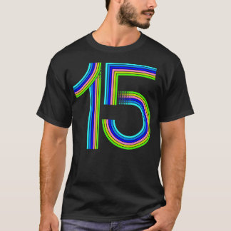 Funny 15th Birthday Gift Cute Years Old Rainbow B T-shirt