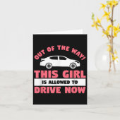 Funny 16th Birthday Driving Quote For A New Licens Kaart (Gele Bloem)