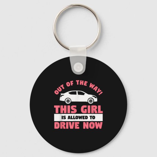 Funny 16th Birthday Driving Quote For A New Licens Sleutelhanger (Voorkant)