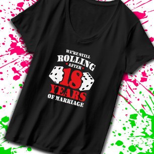 Funny 18e Jubileum koppels getrouwd 18 jaar T-shirt