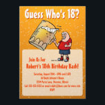 Funny 18th Birthday Party Invitation with Big Beer Kaart<br><div class="desc">De perfecte uitnodiging voor een 18e verjaardagsfeestje of een feest dat bier krijgt. Pas deze aan op uw behoeften! Met een grappige kerel met een enorme mok bier, zal deze uitnodiging zeker hun aandacht en lach krijgen. Pas het aan! Verander deze uitnodiging om aan je smaak te voldoen... Voeg in...</div>