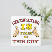 Funny 18th Birthday voor jongens Kaart (Staand voorkant)