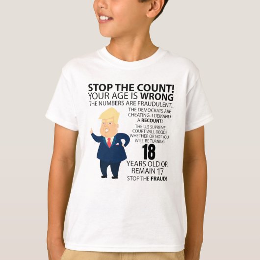 Funny 18th Year Birthday Present Happy Birth year T-shirt (Voorkant)