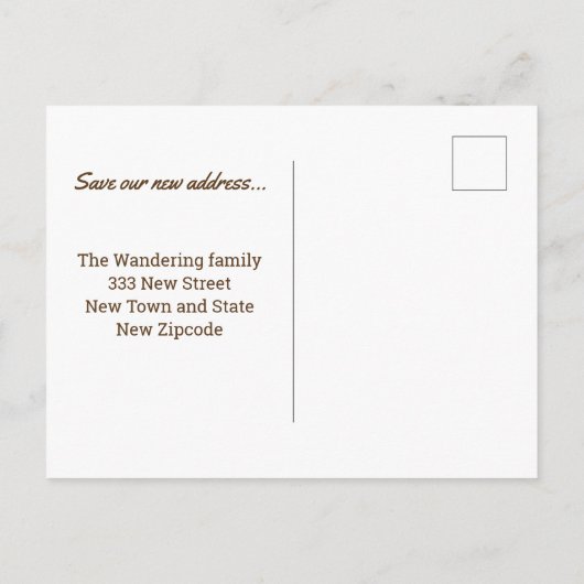 Funny 1930s Hillbilly Couple Moving Announcement Briefkaart (Achterkant)