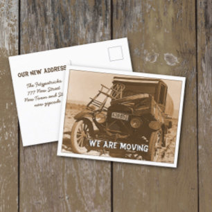 Funny 1930s Hillbilly Truck Moving Announcement Briefkaart