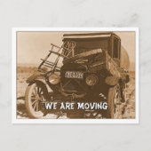 Funny 1930s Hillbilly Truck Moving Announcement Briefkaart (Voorkant)