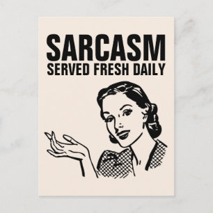 FUNNY 1950's RETRO HOUSEWIFE BRIEFKAARTEN, SARCASM Briefkaart