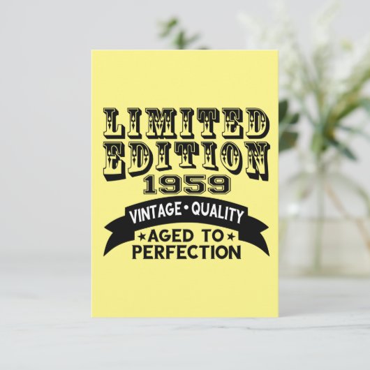 Funny 1959 Birthday Card Limited Edition Bedankkaart (Staand voorkant)