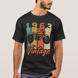 Funny 1963 Birth Year Retro Motorcycle Bir T-shirt