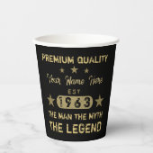 Funny 1963 Birthday Man Myth Legend Papieren Bekers (Voorkant)