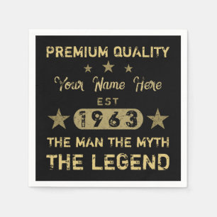 Funny 1963 Birthday Man Myth Legend Servet