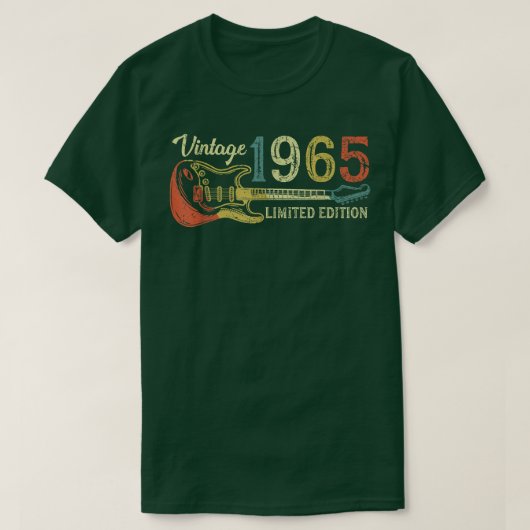 Funny 1965 verjaardagscadeau voor mannen Guitar Lo T-shirt (Design voorkant)