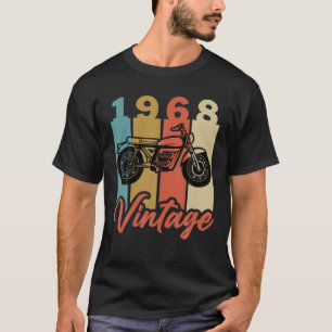 Funny 1968 Birth Year Retro Motorcycle Bir T-shirt