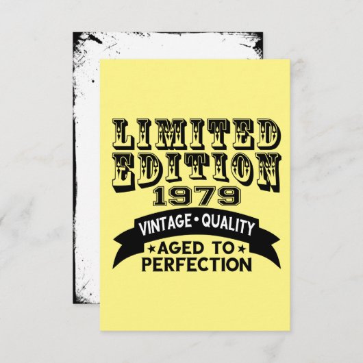 Funny 1979 Birthday Card Limited Edition Bedankkaart (Voorkant / Achterkant)