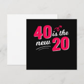 Funny 1980s Baby 40th Birthday Vibration 40 is T Kaart (Voorkant / Achterkant)