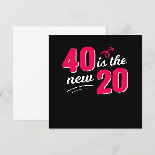 Funny 1980s Baby 40th Birthday Vibration 40 is T Kaart (Voorkant / Achterkant)