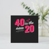 Funny 1980s Baby 40th Birthday Vibration 40 is T Kaart (Staand voorkant)