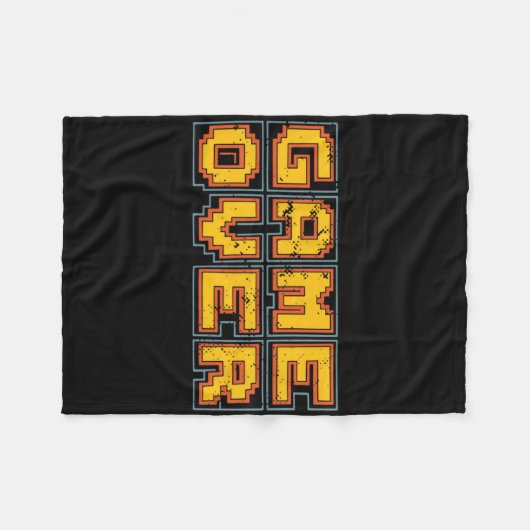 Funny 1980s Retro Video Game Arcade Nostalgia Game Fleece Deken (Voorkant (Horizontaal))
