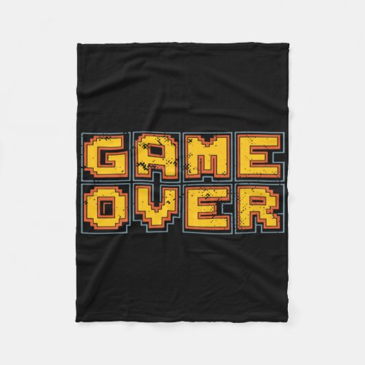 Funny 1980s Retro Video Game Arcade Nostalgia Game Fleece Deken (Voorkant)