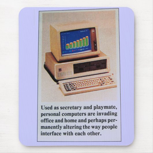 Funny 1981 Personal Computer Blurb Muismat (Voorkant)