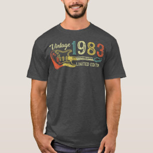 Funny 1983 verjaardagscadeau voor mannen Guitar Lo T-shirt