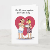 Funny 19th Wedding Jubileum Card Kaart (Voorkant)