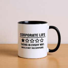 Funny 1-Star Corporate Life Review Coffee Mok