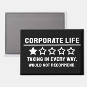 Funny 1-Star Corporate Life Review Fridge Magnet (Voorkant / Achterkant)