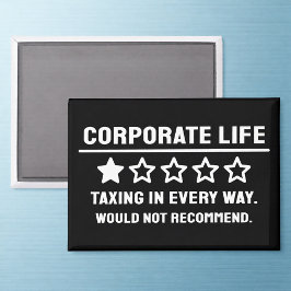 Funny 1-Star Corporate Life Review Fridge Magnet
