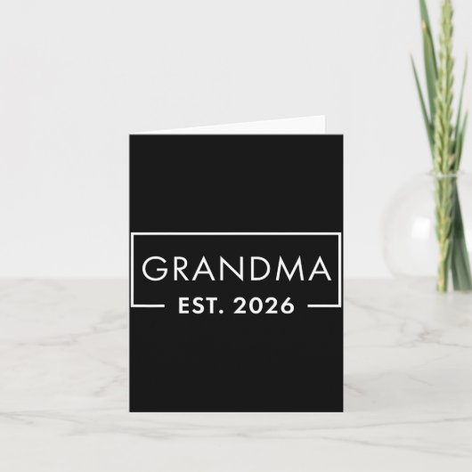 Funny 1st Time Grandma Est 2026 New Grandma  Kaart (Voorkant)