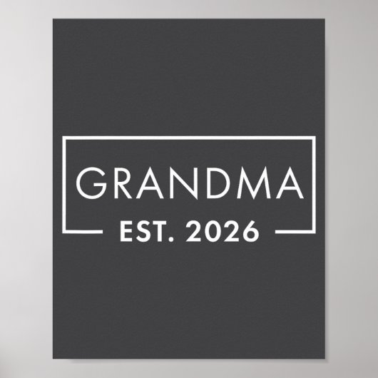 Funny 1st Time Grandma Est 2026 New Grandma  Poster (Voorkant)