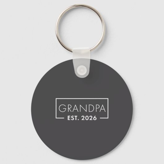 Funny 1st Time Grandpa Est 2026 New Grandpa  Sleutelhanger (Voorkant)