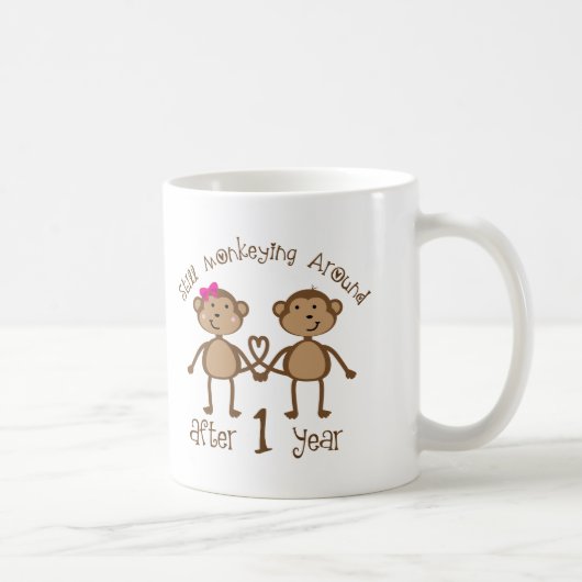 Funny 1st Wedding Jubileum Gifts Koffiemok (Rechts)