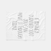 Funny 2007 Britney Motivational  Fleece Deken (Voorkant (Horizontaal))