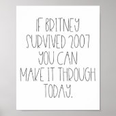 Funny 2007 Britney Motivational Poster (Voorkant)