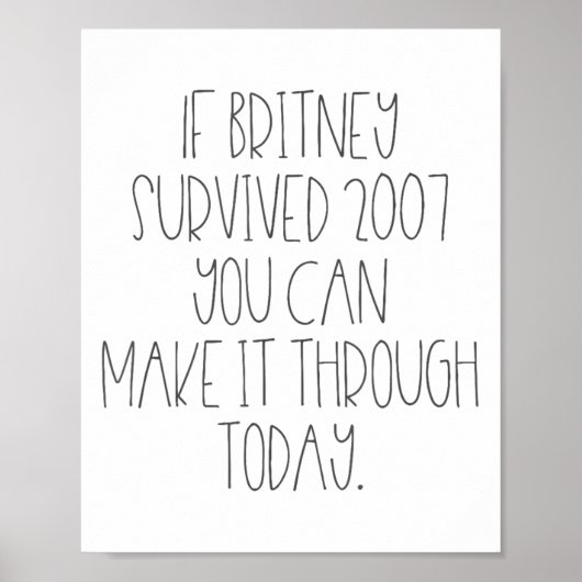 Funny 2007 Britney Motivational Poster (Voorkant)