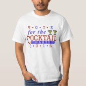 Funny 2016 Verkiezingsparodie Cocktail Party T-shirt (Voorkant)
