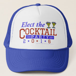 Funny 2016 Verkiezingsparodie Cocktail Party Trucker Pet