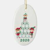 Funny 2020 Kerstmis Elf | Ornament toiletpapier (Rechts)
