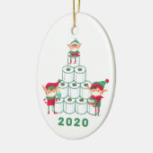 Funny 2020 Kerstmis Elf | Ornament toiletpapier (Links)