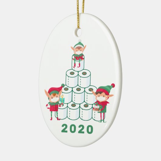 Funny 2020 Kerstmis Elf | Ornament toiletpapier (Links)