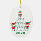 Funny 2020 Kerstmis Elf | Ornament toiletpapier (Voorkant)