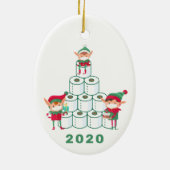 Funny 2020 Kerstmis Elf | Ornament toiletpapier (Achterkant)